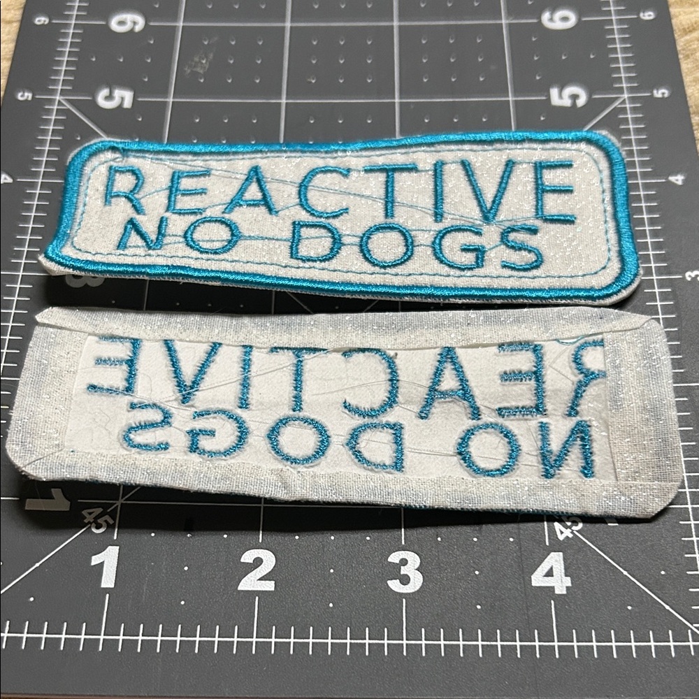 Unfinished Reactive Dog Patches